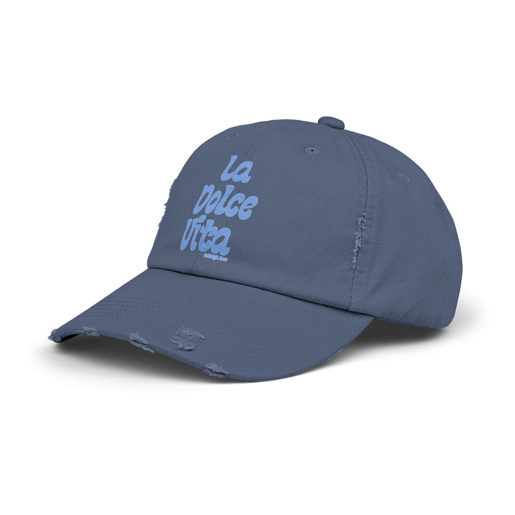 La Dolce Vita Distressed Hat - Blue
