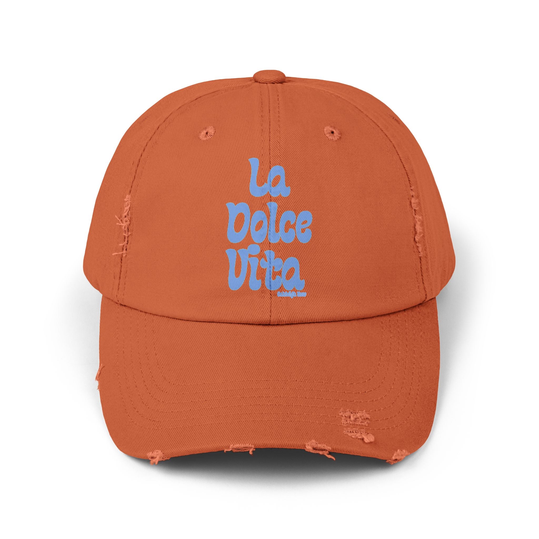 La Dolce Vita Distressed Hat - Blue