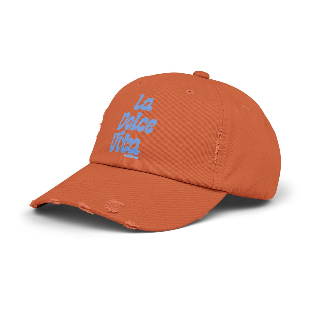 La Dolce Vita Distressed Hat - Blue