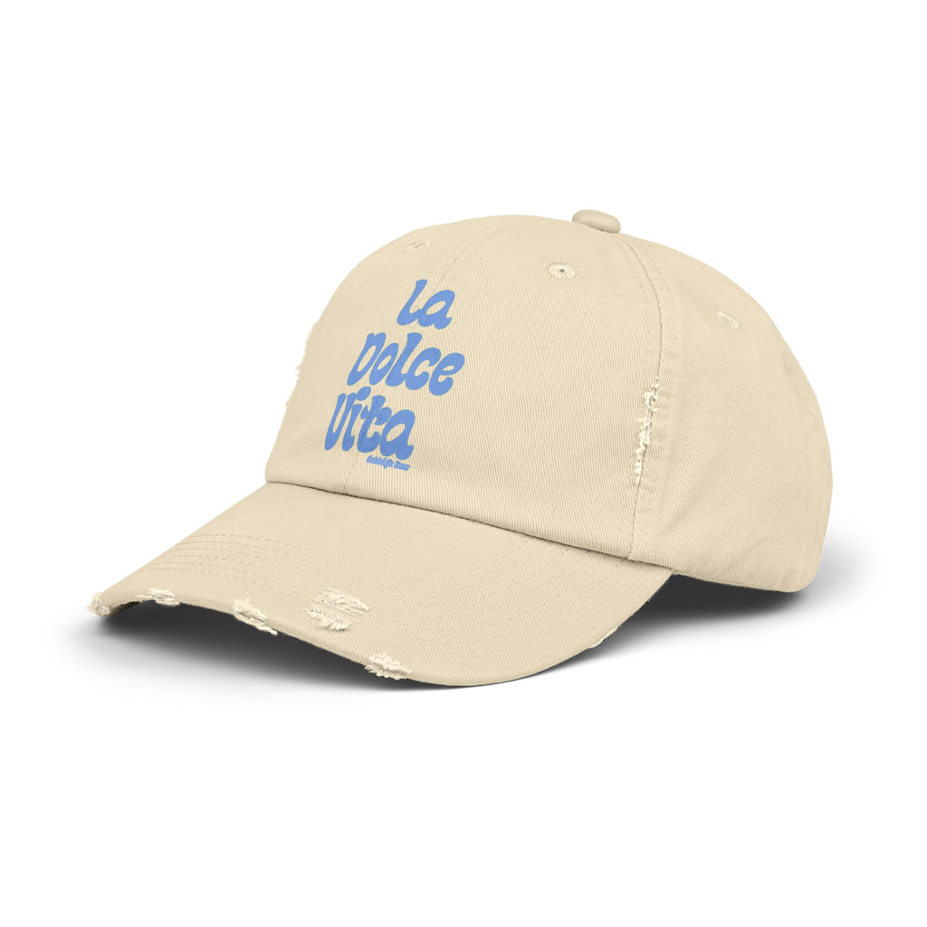 La Dolce Vita Distressed Hat - Blue