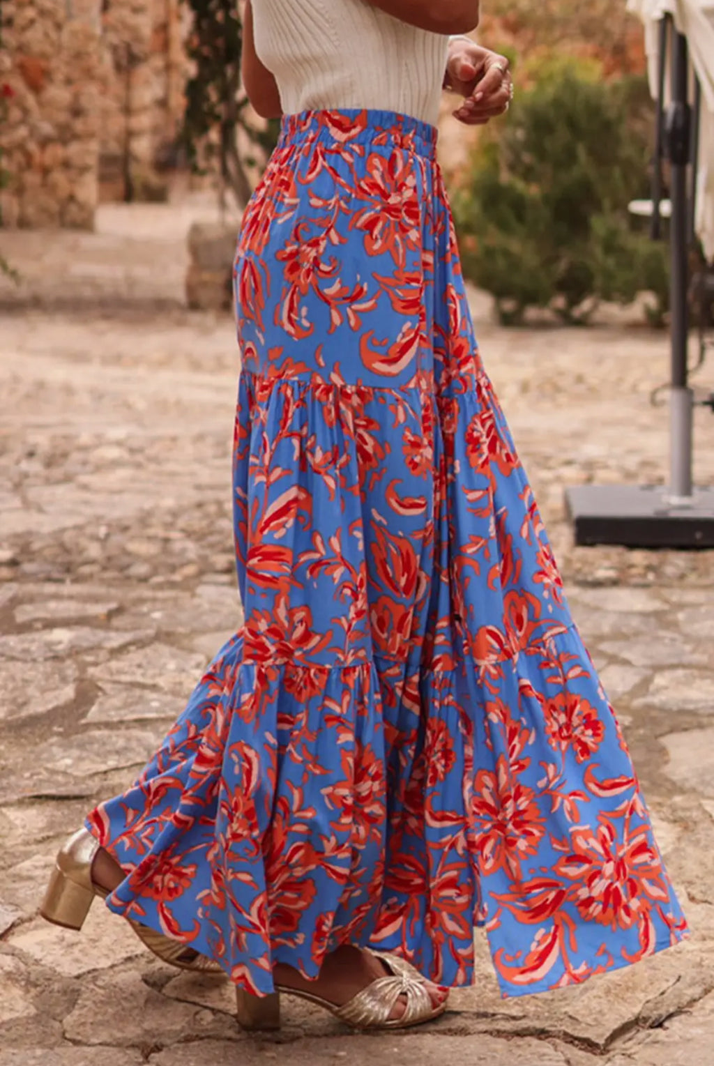 Boho Floral Maxi Skirt